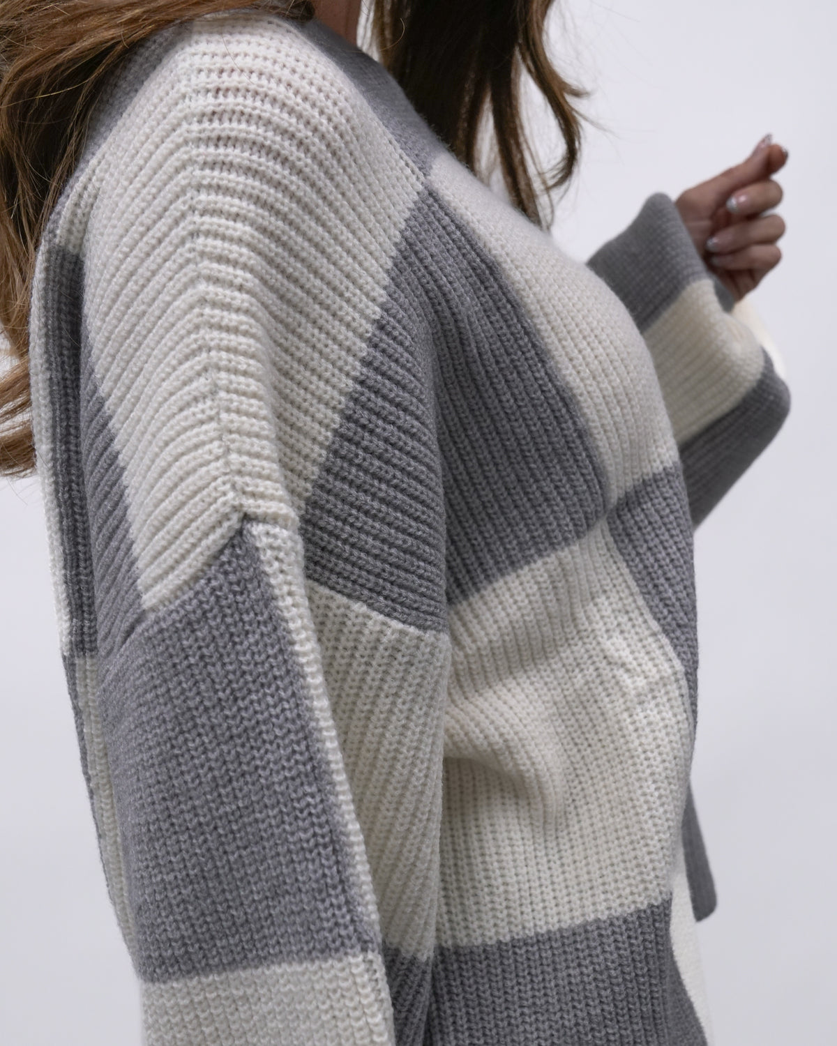 Checkerboard Sweater - Grey