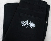 Rhinestone Cutout Skinny Jeans