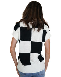 Pit Stop Plaid Sweater Top