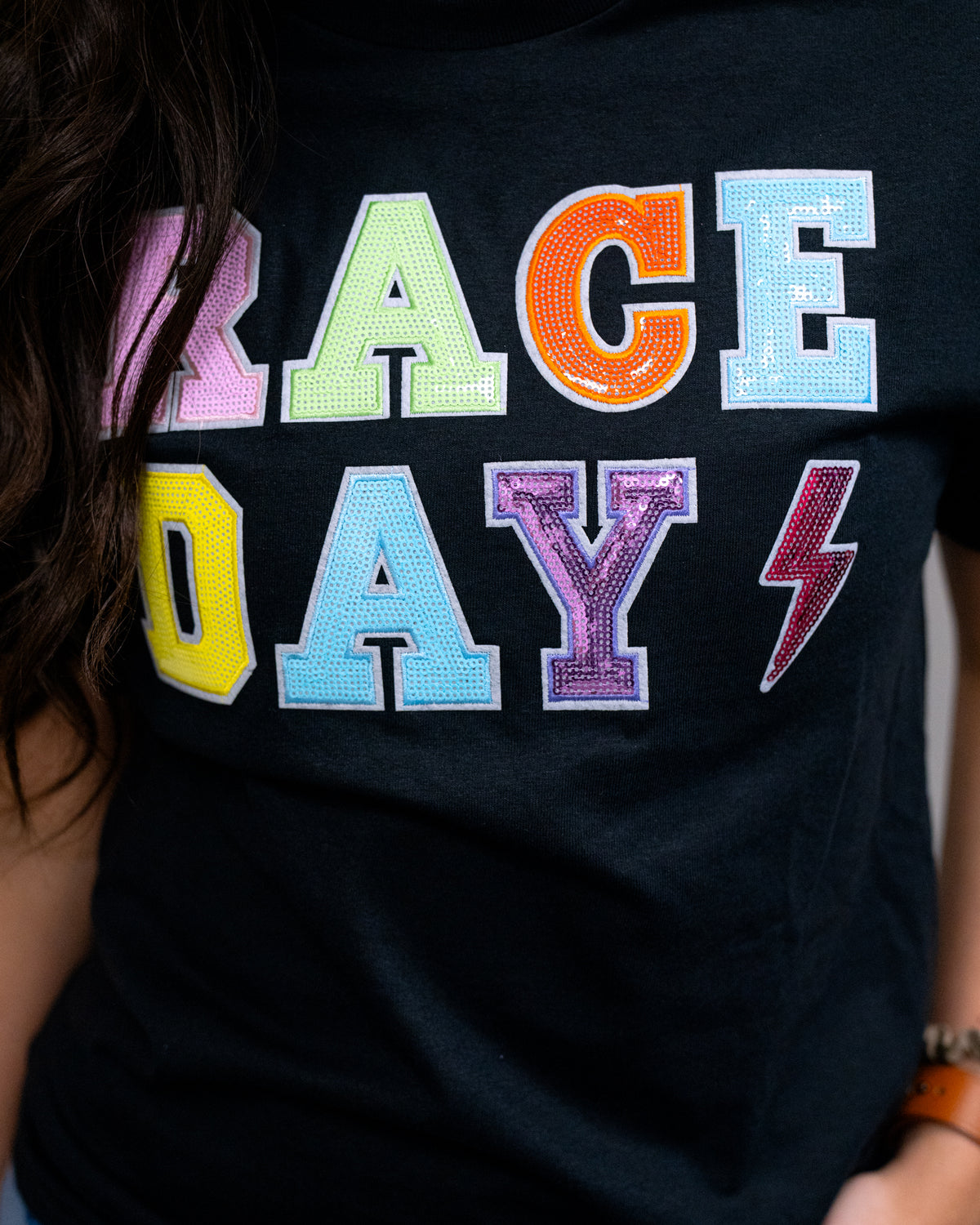 Race Day Sequin Top - Black