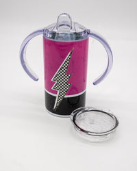 Lightning Bolt Sippy Tumbler Cup - Pink