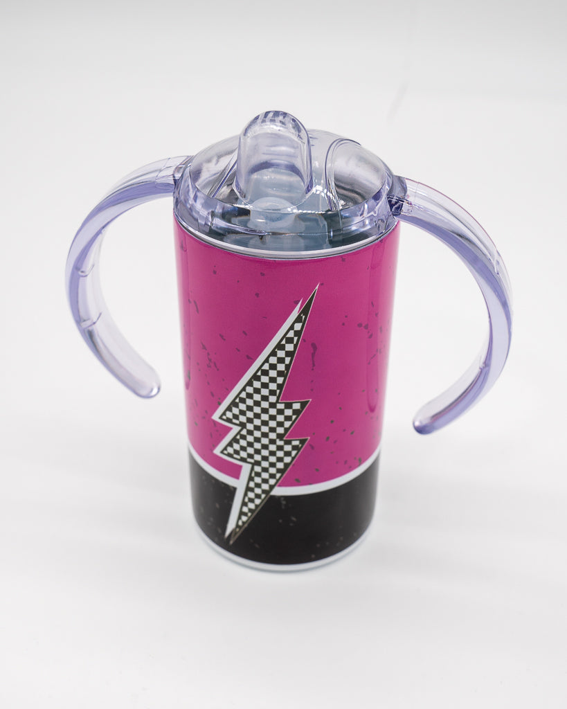 Lightning Bolt Sippy Tumbler Cup - Pink