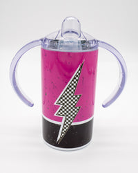 Lightning Bolt Sippy Tumbler Cup - Pink
