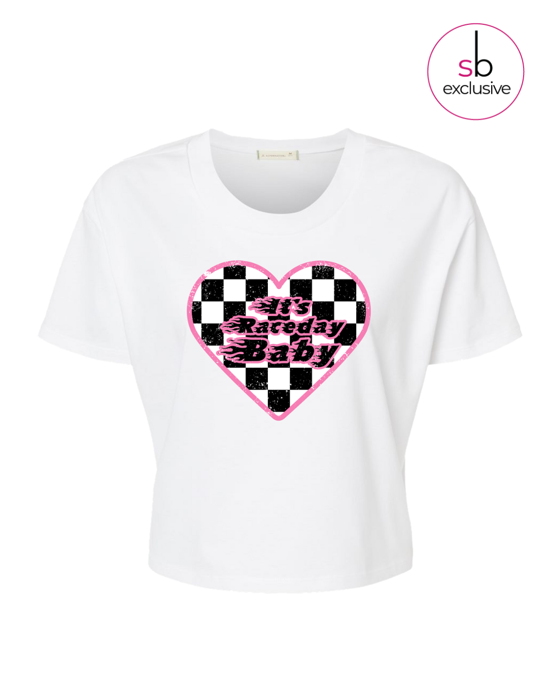 Race Day Baby Crop Tee