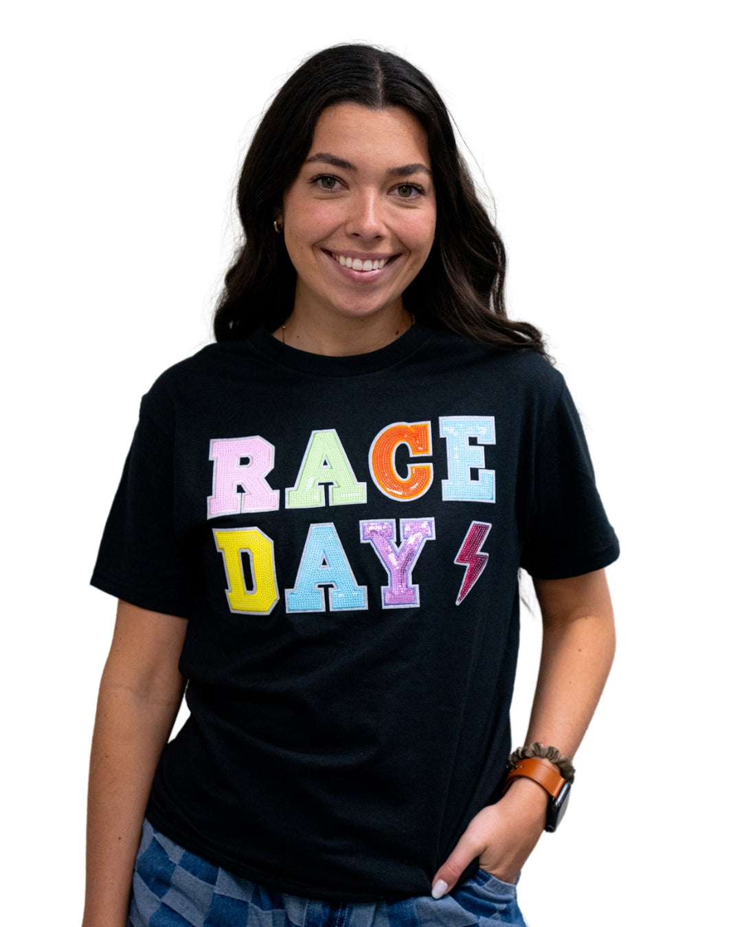 Race Day Sequin Top - Black