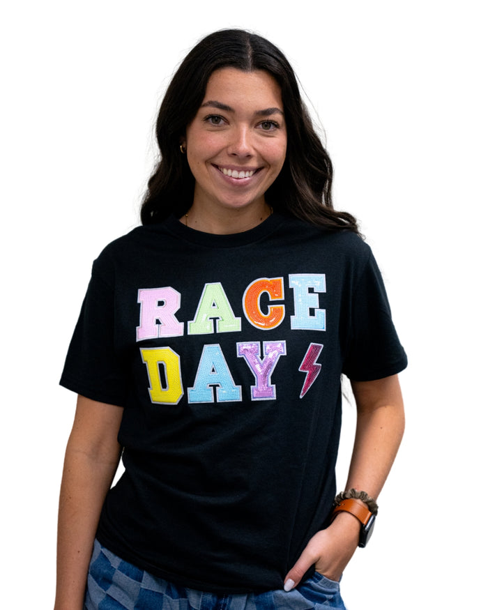Race Day Sequin Top - Black
