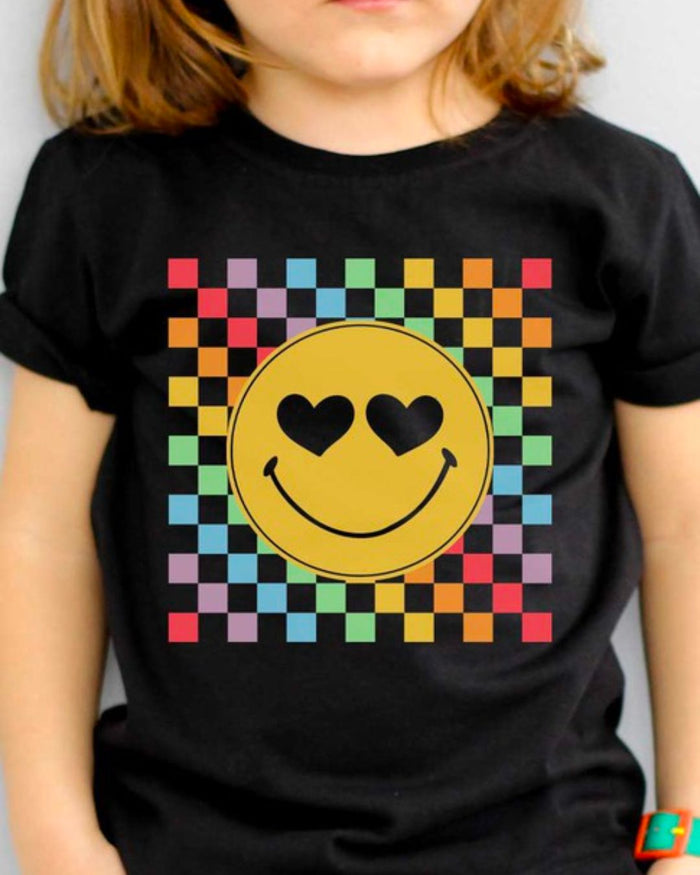 Kolorful Kid Smiley Youth Tee - Black