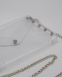 Overdrive Studded Clear Purse - Silver