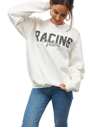 Racing Vibes Crewneck - White