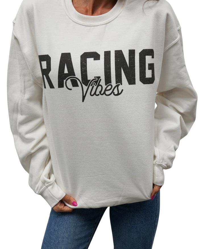 Racing Vibes Crewneck - White