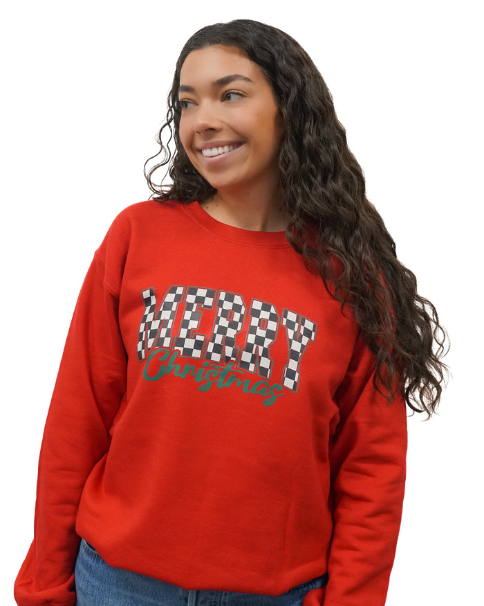 Checkered Christmas Crewneck