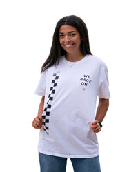 We Race On Tee - White