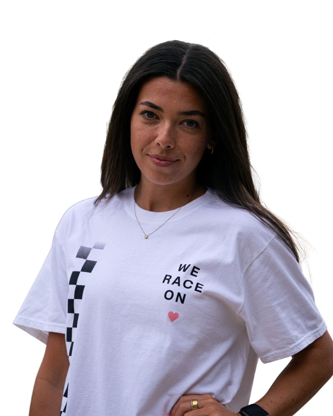 We Race On Tee - White
