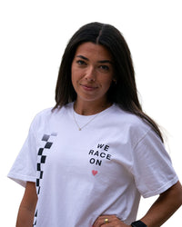 We Race On Tee - White