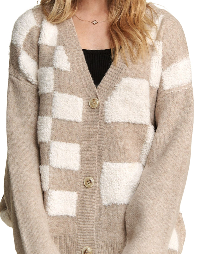 Plus Size Cardigan - Taupe