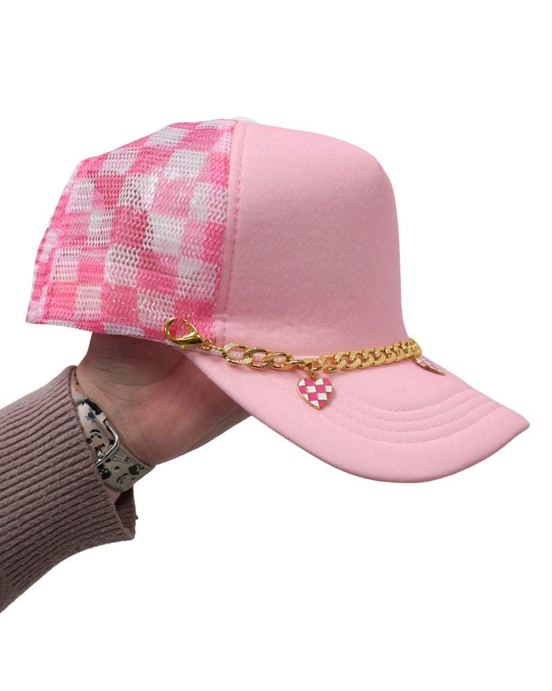 Fast Track Trucker Hat - Baby Pink