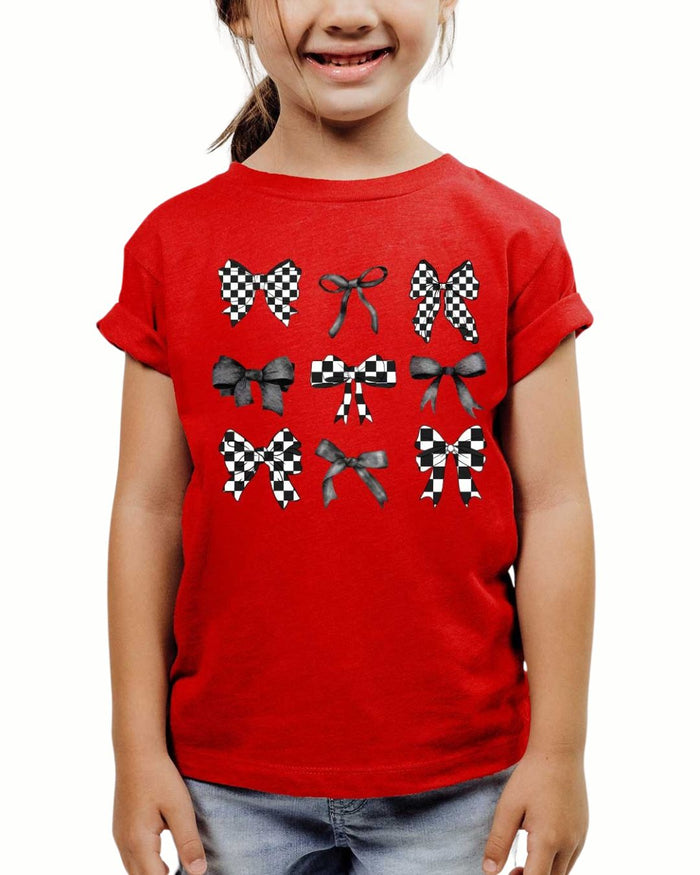 Youth Checkered Bow Tee