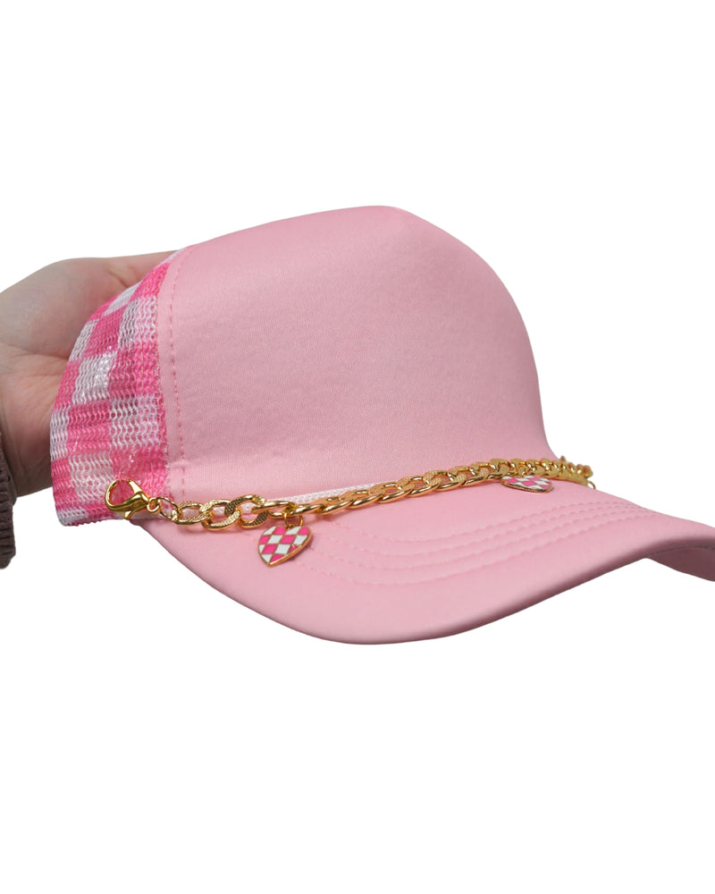 Fast Track Trucker Hat - Baby Pink