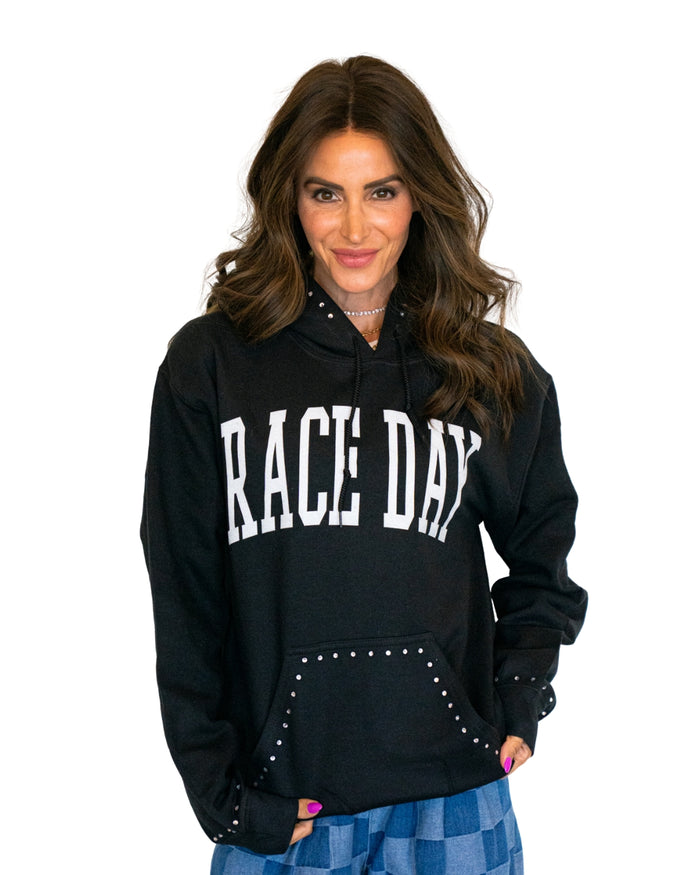 Race Day Rhinestone Hoodie