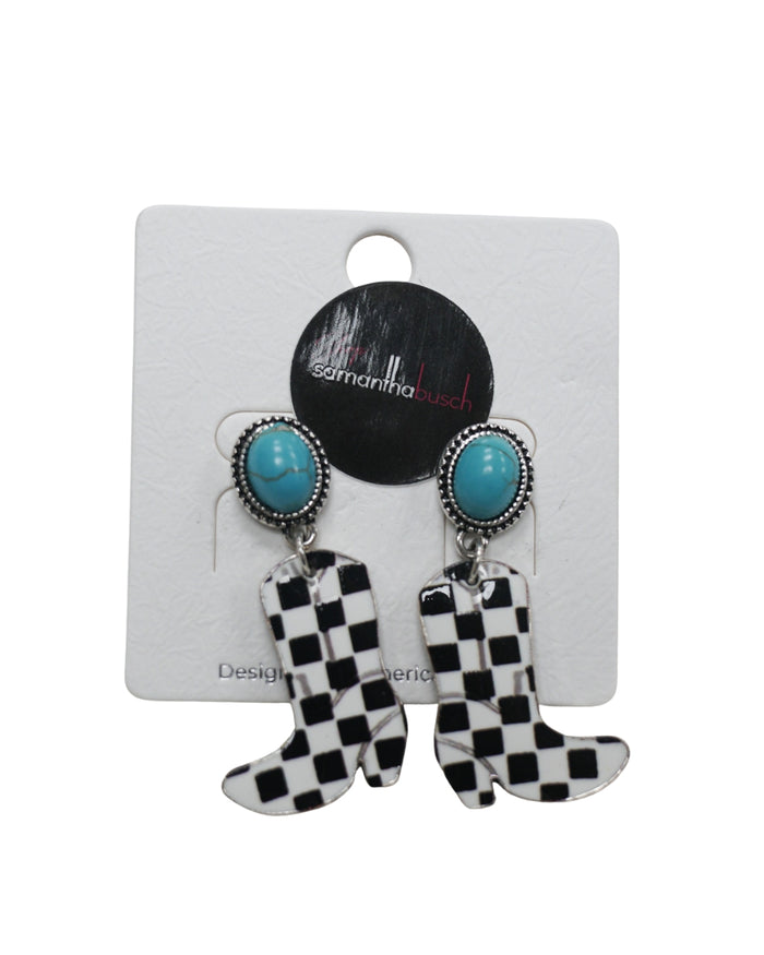 Race Day Rodeo Earrings - Turquoise