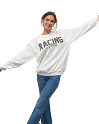 Racing Vibes Crewneck - White