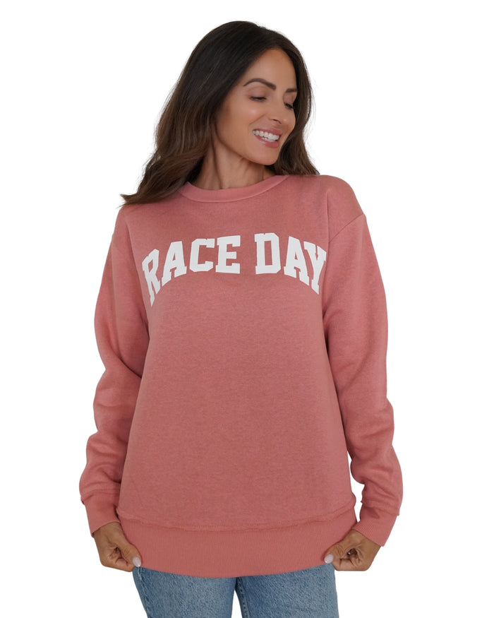 Race Day Crewneck - Pink