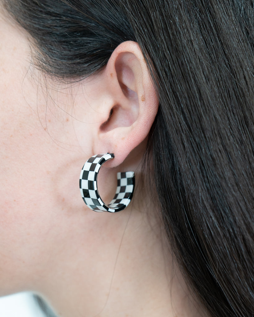 Racing Slick Cuff Hoop Earrings