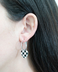 Heart Hoop Drop Earrings