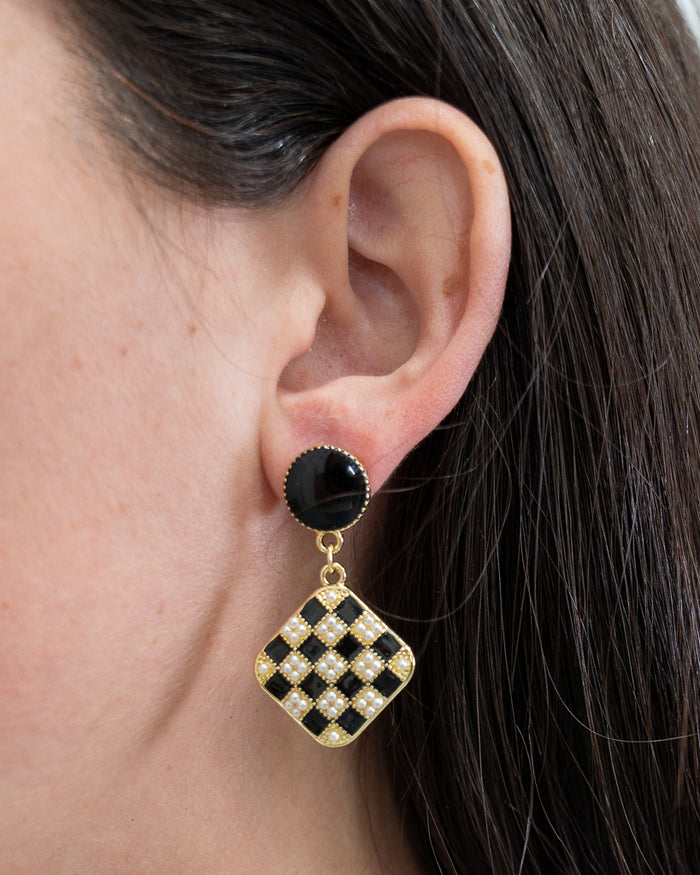 Waive the Checkered Earrings
