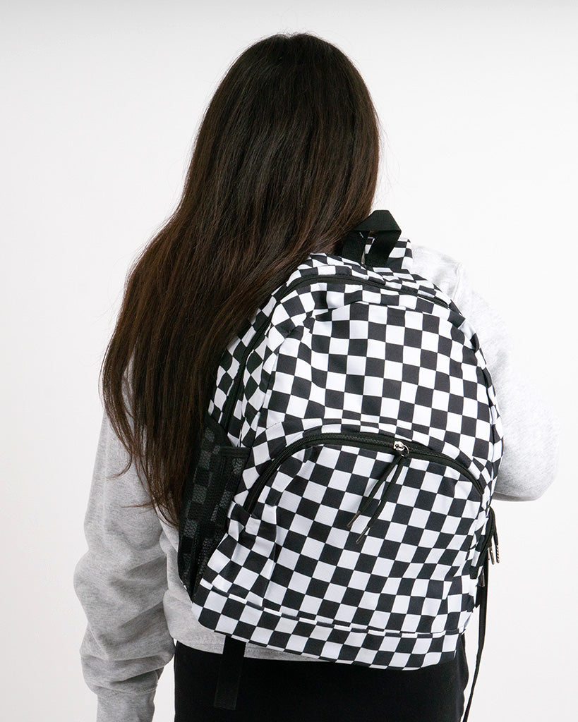 Checkered Full Sized Backpack