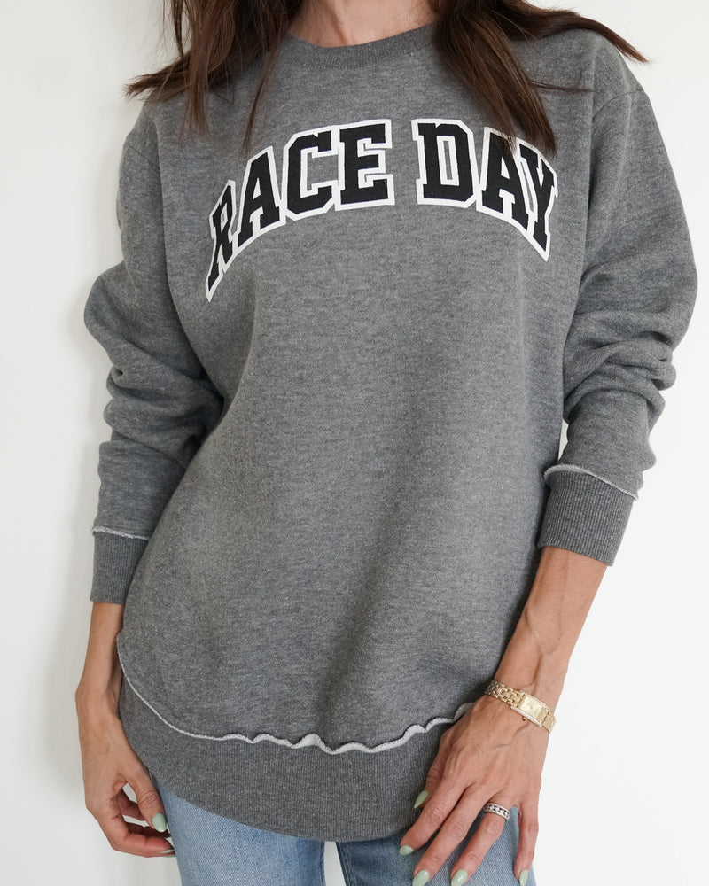 Race Day Crewneck - Grey