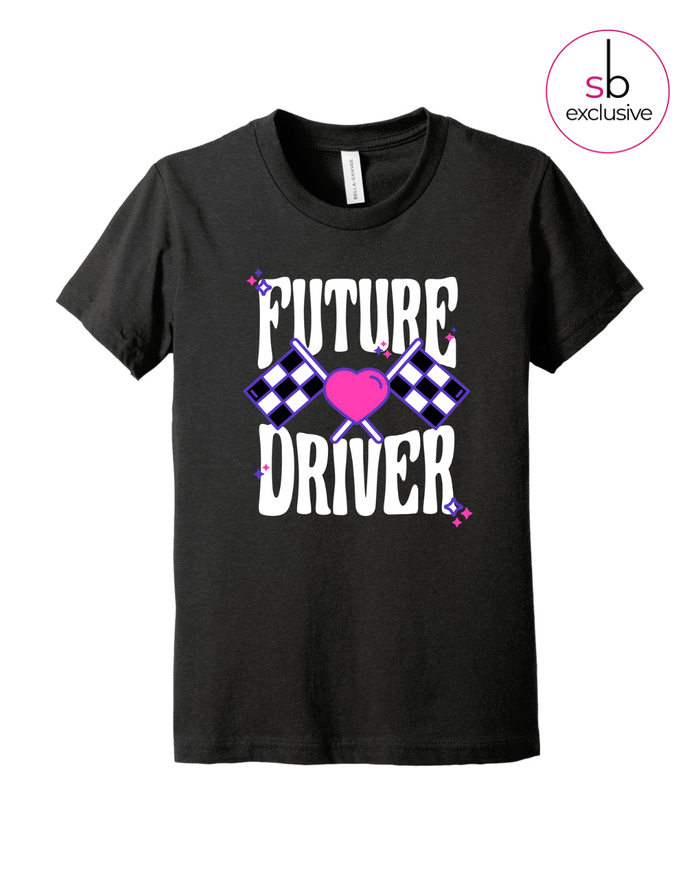 Future Driver Youth Tee - Black, Pink