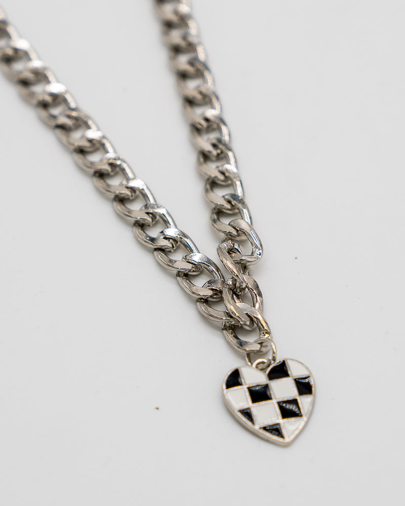 Love Racing Heart Chain Necklace