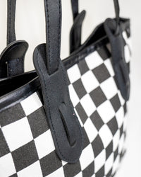 On the Grid Checkered Tote