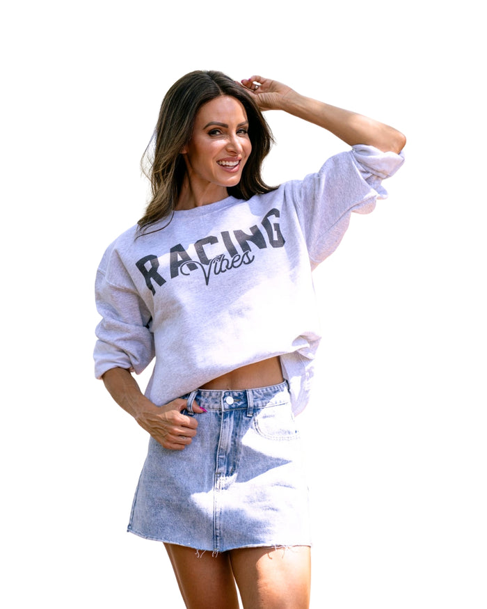 Racing Vibes Crewneck - Grey