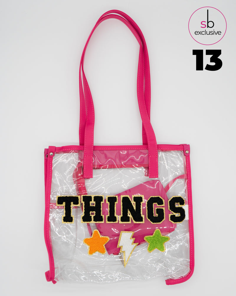 Pink Transparent Tote Bag