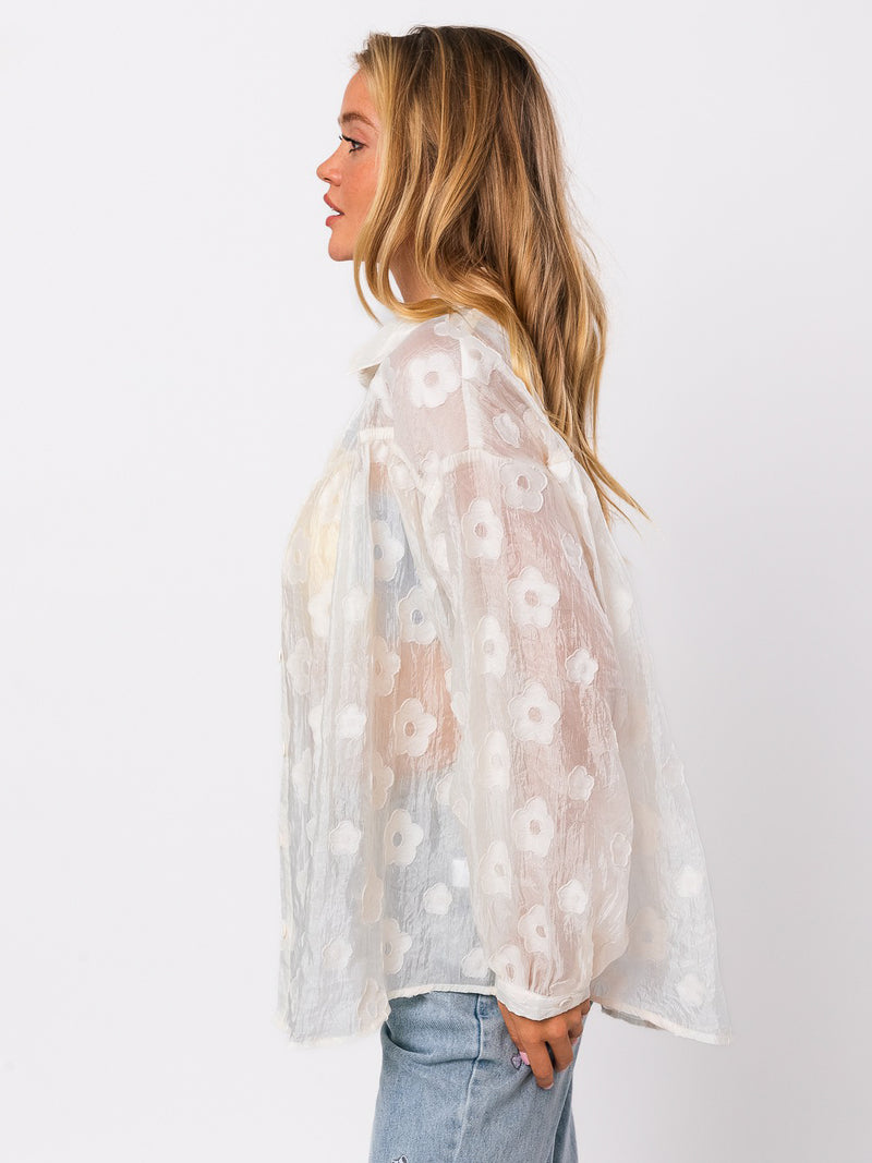 Oversized Button Blouse