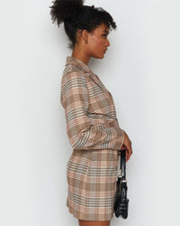 Plaid Blazer Dress
