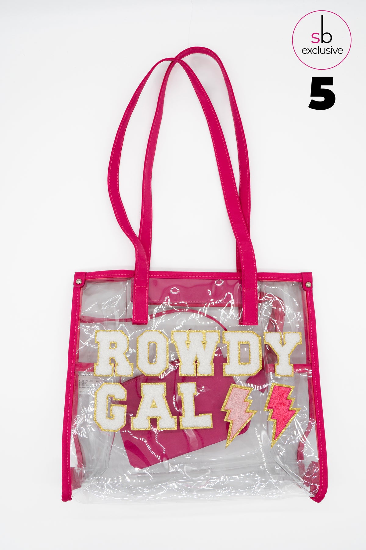 Personalized Savanna Clear Plastic Tote Bags
