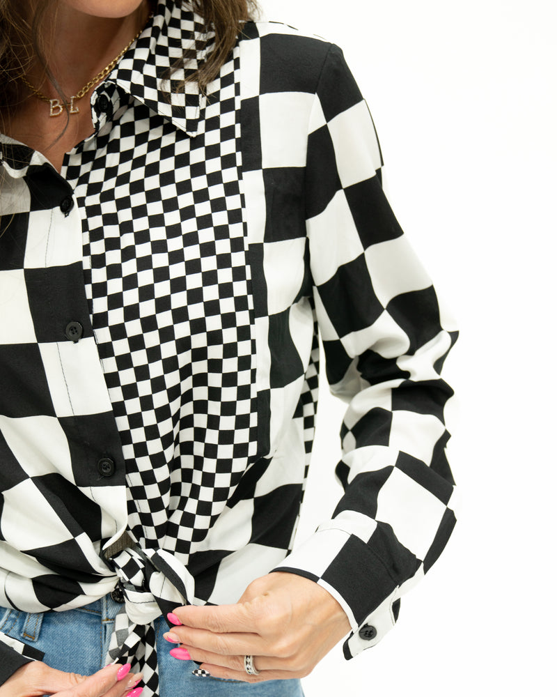 Checkered & Classy Blouse
