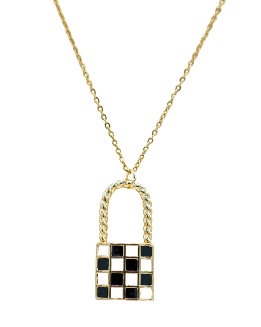 Checkered Charm Necklaces