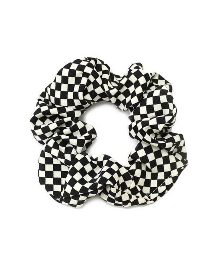 Stop & Go Checkered Scrunchie