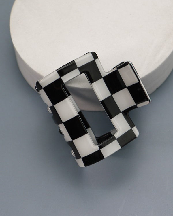Small Checkered Claw Clip