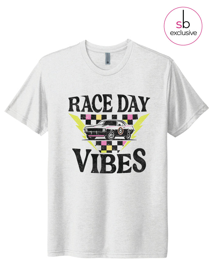 Race Day Vibes Tee - White