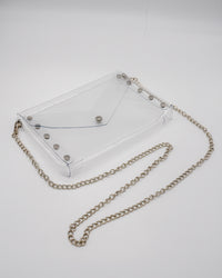 Overdrive Studded Clear Purse - Silver