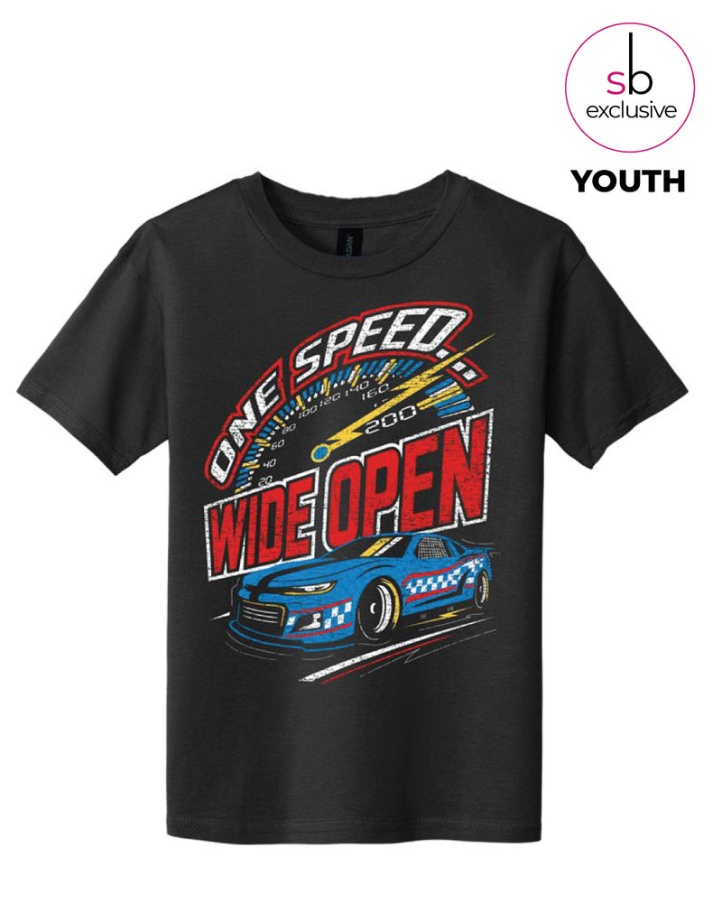 Wide Open Youth Tee - Black
